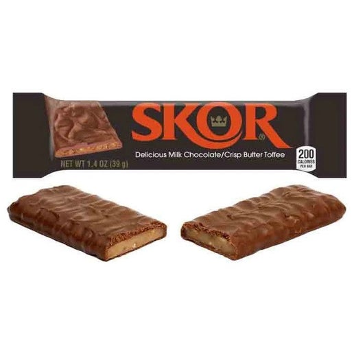 Hershey Skor Milk Chocolate Crisp Toffee Bar 1.4oz 18ct